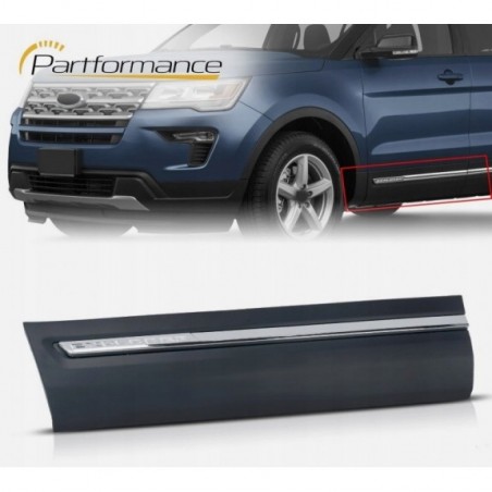 FORD EXPLORER 2016-2019 LISTWA NAKŁADKA DRZWI LEWY PRZÓD Z CHROM + NAPIS