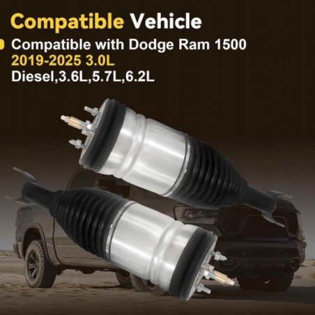 DODGE RAM 1500 DT 2019-24 AMORTYZATOR AMORTYZATORY PNEUMATYCZNE MIECHY KPL