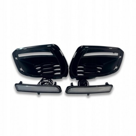 DODGE CHARGER WIDEBODY 2020-2023 RAMKA ATRAPA HALOGEN LED DRL LEWY + PRAWY