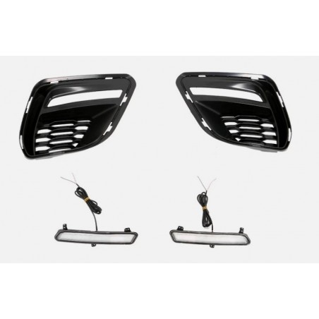 DODGE CHARGER WIDEBODY 2020-2023 RAMKA ATRAPA HALOGEN LED DRL LEWY + PRAWY