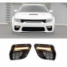 DODGE CHARGER WIDEBODY 2020-2023 RAMKA ATRAPA HALOGEN LED DRL LEWY + PRAWY