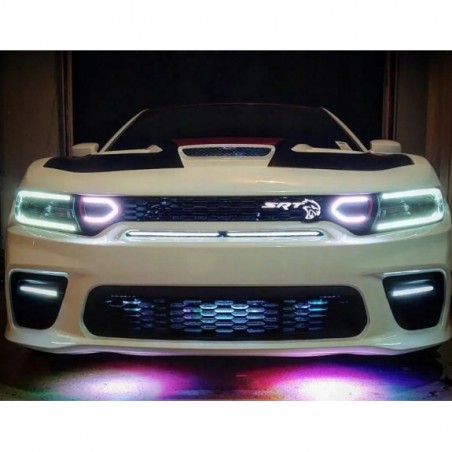 DODGE CHARGER WIDEBODY 2020-2023 RAMKA ATRAPA HALOGEN LED DRL LEWY + PRAWY