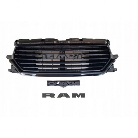 DODGE RAM 1500 2019-24 ATRAPA GRILL CZARNY POŁYSK LIMITED PODSTAWA + LITERY