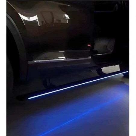 JEEEP GRAND CHEROKEE WK2 2011-2021 PRÓG PROGI ELEKTRYCZNE STOPNIE KPL Z LED