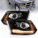 DODGE RAM 2013-2018 LAMPA PRAWA +LEWA BLACK LED SOCZEWKA KOMPLET EAGLE EYES