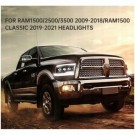 DODGE RAM IV 2009- LAMPA LAMPY LED VLAND LEWA+PRAWA KPL BLACK 3 SOCZEWKI EU