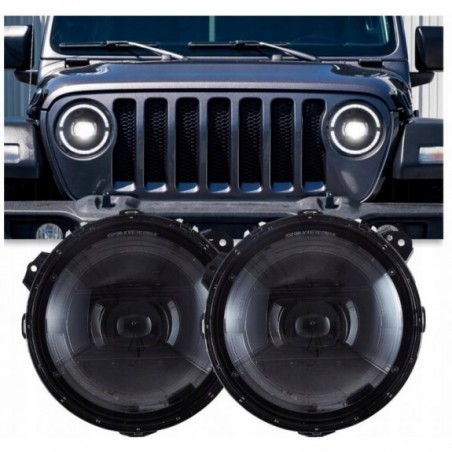 JEEP WRANGLER JL GLADIATOR JT 2018- LAMPA LAMPY 9'' FULL LED VLAND SOCZEWKA