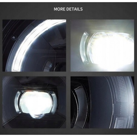 JEEP WRANGLER JL GLADIATOR JT 2018- LAMPA LAMPY 9'' FULL LED VLAND SOCZEWKA