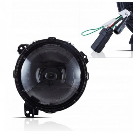 JEEP WRANGLER JL GLADIATOR JT 2018- LAMPA LAMPY 9'' FULL LED VLAND SOCZEWKA