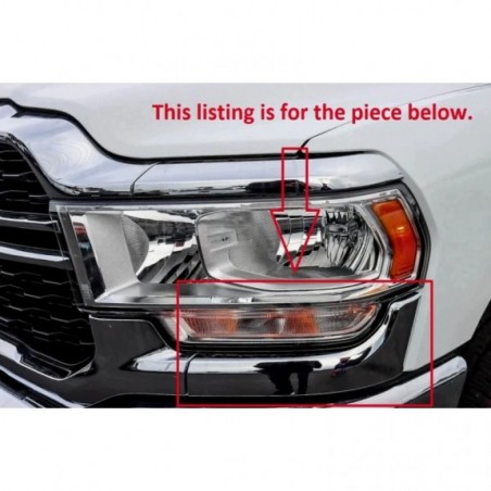DODGE RAM 2500 3500 2019-2024 LISTWA NAKŁADKA CHROM PRAWA + LEWA POD LAMPĘ