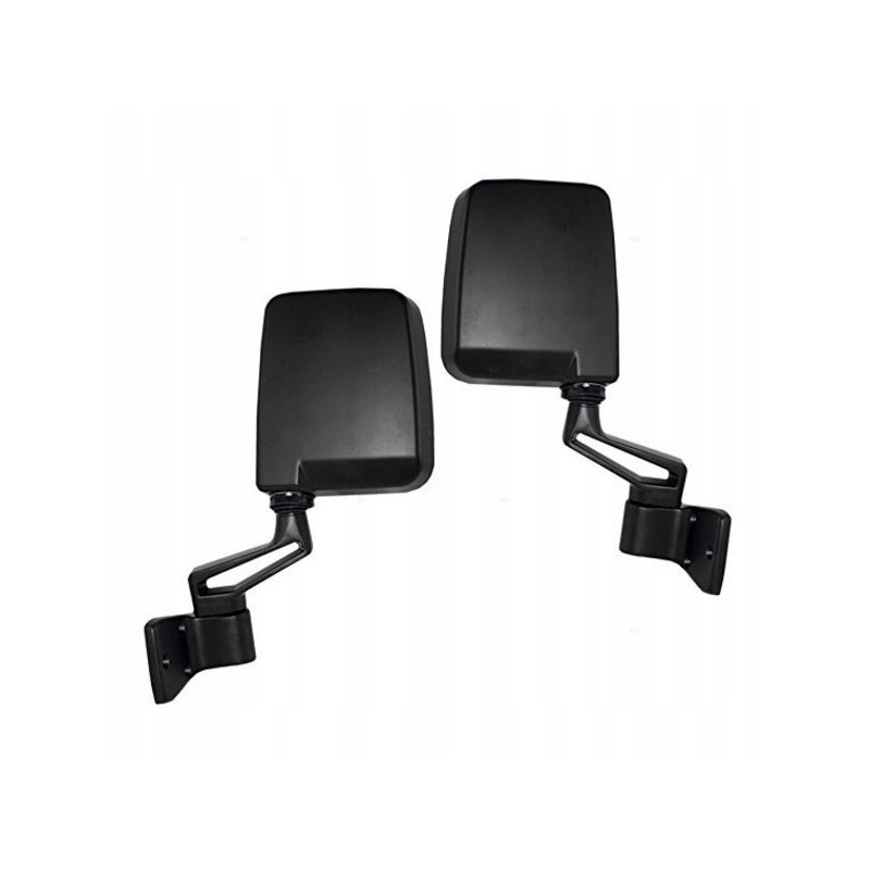 JEEP WRANGLER YJ TJ 1987-2002 LUSTERKO KOMPLET LEWE + PRAWE METALOWE CZARNE