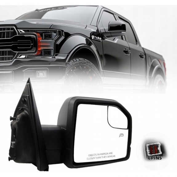 LUSTERKO PRAWE PODGRZEWANE + KIERUNEK 6 PIN NOWE FORD F-150 F150 2015-2020
