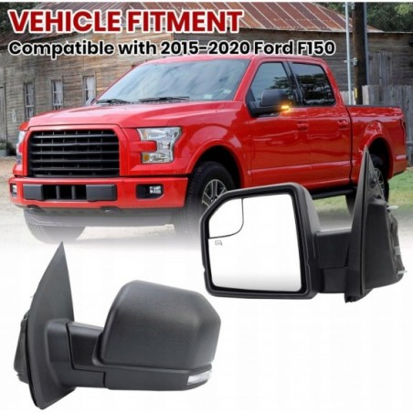 LUSTERKO LEWE PODGRZEWANE + KIERUNEK 6 PIN NOWE FORD F-150 F150 2015-2020