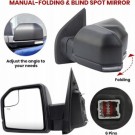 LUSTERKO LEWE PODGRZEWANE + KIERUNEK 6 PIN NOWE FORD F-150 F150 2015-2020