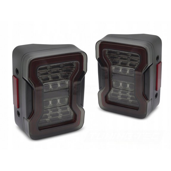 JEEP WRANGLER JK 2007-2017 LAMPA LAMPY TYLNE DYMIONE KOMPLET LED EUROPA