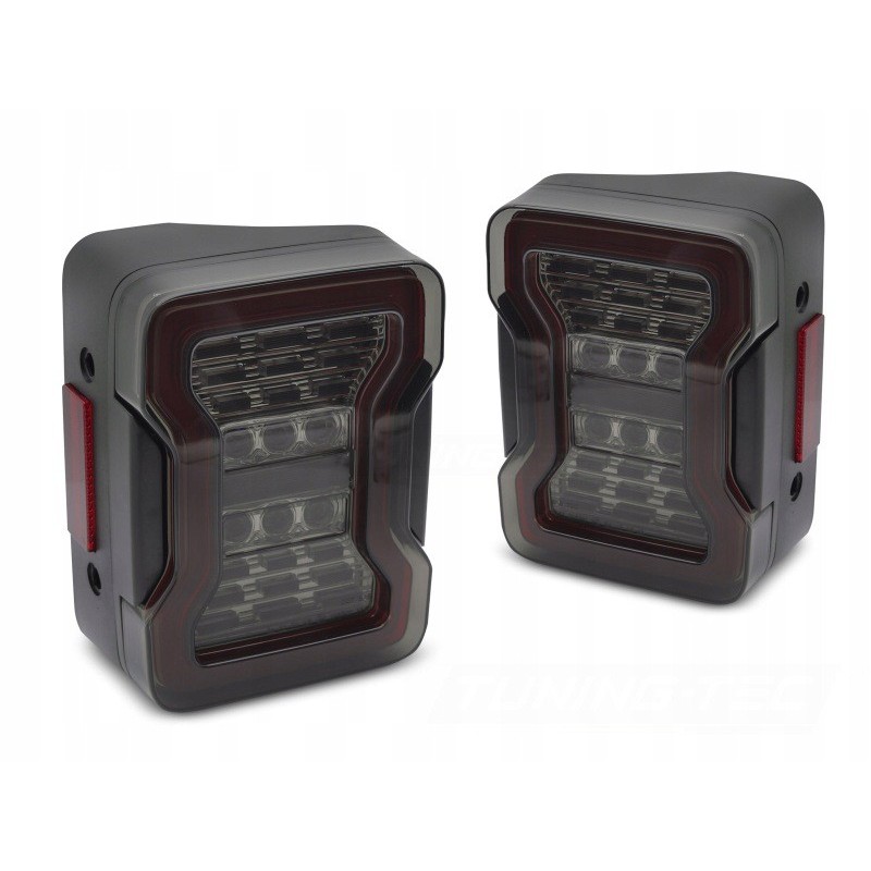 JEEP WRANGLER JK 2007-2017 LAMPA LAMPY TYLNE DYMIONE KOMPLET LED EUROPA