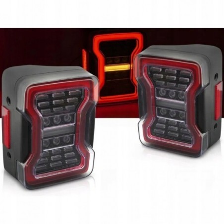 JEEP WRANGLER JK 2007-2017 LAMPA LAMPY TYLNE DYMIONE KOMPLET LED EUROPA