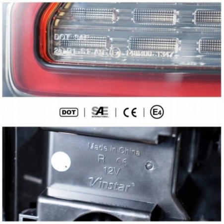 JEEP WRANGLER JK 2007-2017 LAMPA LAMPY TYLNE DYMIONE KOMPLET LED EUROPA