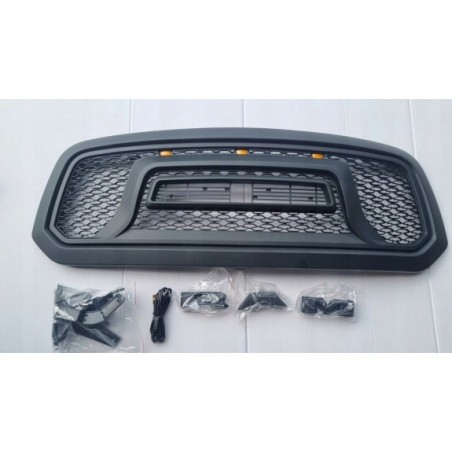 ATRAPA GRILL STYL WZÓR REBEL + LAMPKI + INSTALACJA DODGE RAM 1500 2013-18