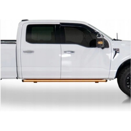 PRÓG PROGI ELEKTRYCZNE STOPNIE WYSUWANE KOMPLET Z LED FORD F-150 2015-2020