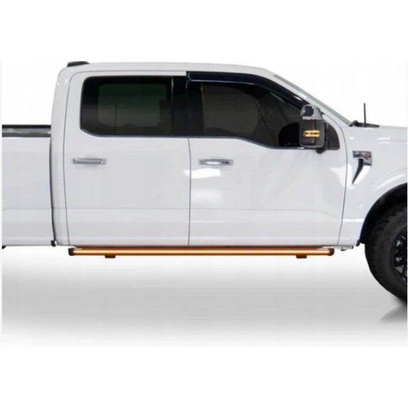 PRÓG PROGI ELEKTRYCZNE STOPNIE WYSUWANE KOMPLET Z LED FORD F-150 2021-2024