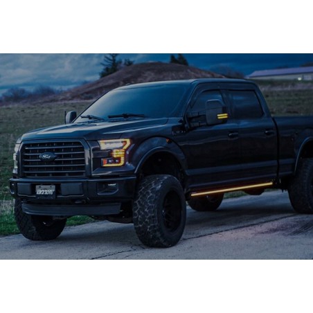 PRÓG PROGI ELEKTRYCZNE STOPNIE WYSUWANE KOMPLET Z LED FORD F-150 2021-2024