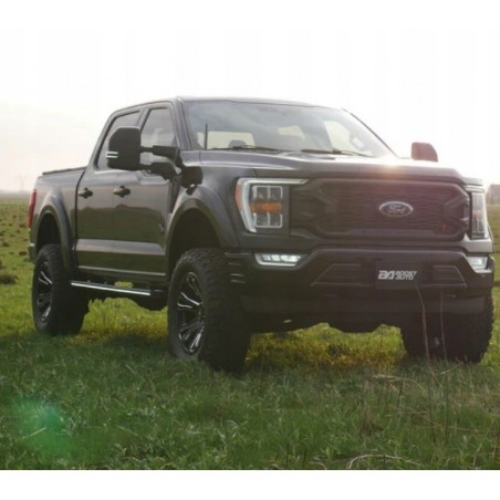 PRÓG PROGI ELEKTRYCZNE STOPNIE WYSUWANE KOMPLET Z LED FORD F-150 2021-2024