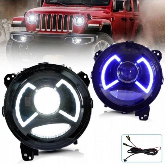 LAMPA LAMPY EUROPA 9'' LED VLAND JEEP WRANGLER JL JT GLADIATOR 2018-2023