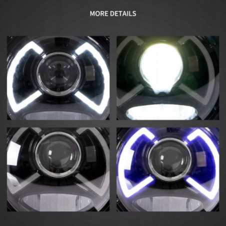 LAMPA LAMPY EUROPA 9'' LED VLAND JEEP WRANGLER JL JT GLADIATOR 2018-2023