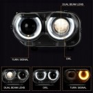 DODGE CHALLENGER 2015- LAMPA LAMPY XENON LED LEWY + PRAWY KOMPLETNE EUROPA