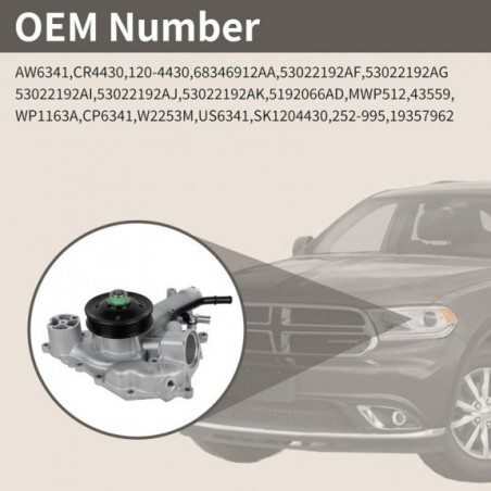 POMPA WODY + USZCZELKA SKP NOWA DODGE DURANGO ASPEN 5.7 2009